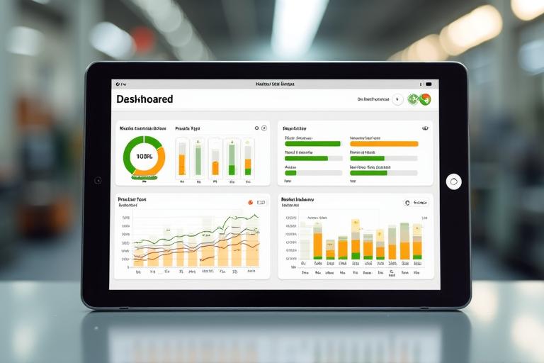 AI maintenance dashboard showing machine health scores and predictive failure alerts