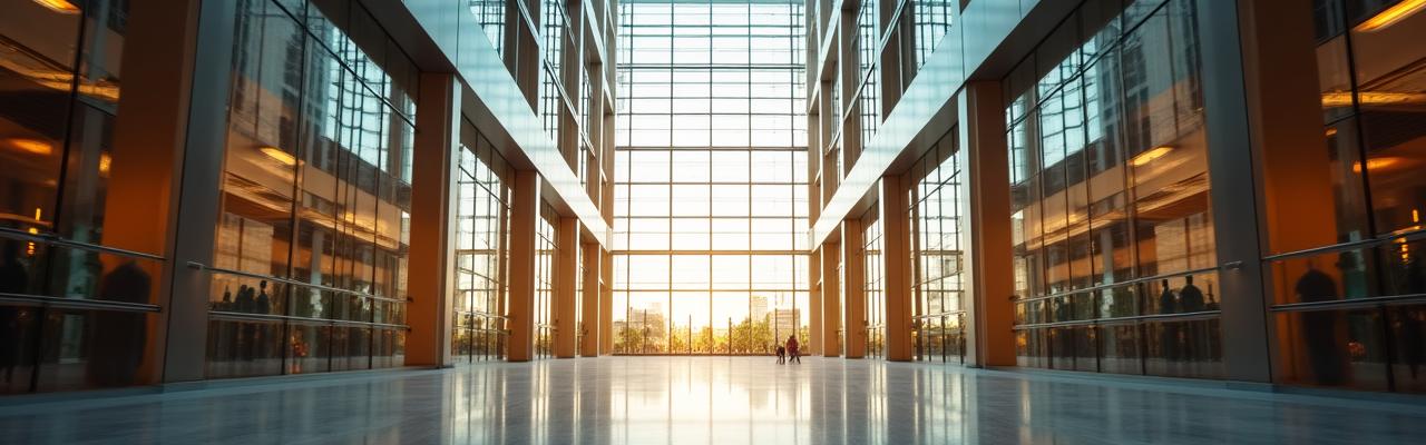 Professional architectural lines and glass representing structural integrity and transparency